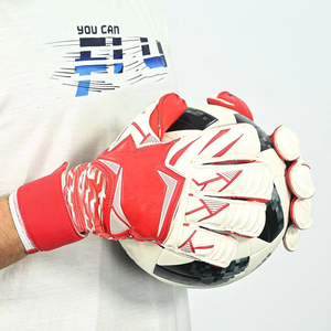 Gran oferta precio guantes de portero protección profesional látex tejido Nylon fútbol guantes de portero - Product Image 2