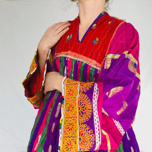 ชุดเดรสยาวผ้าชีฟองนุ่มใส่สบายสำหรับผู้หญิงชุดเดรสมุสลิมอัฟกานิสถานคุณภาพดี - Product Image 4