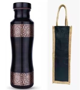 Botella de cobre con diseño elegante y acabado a prueba de fugas, Ayurvédica e ideal para botellas de bebidas para personas conscientes de la salud - Product Image 4