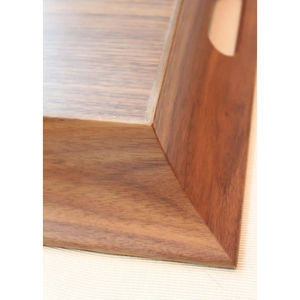 Plateau de service en bois de conception attrayante fait à la main Look fantaisie plateau d'affichage de fruits forme carrée accessoires de vaisselle de table - Product Image 2