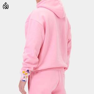 Ropa de calle de alta calidad personalizada 100% algodón Chenille parche bordado pulóver venta al por mayor Chenille bordado sudaderas con capucha para hombres - Product Image 5