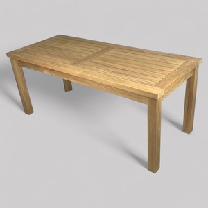 โต๊ะไม้สักสี่เหลี่ยมกลางแจ้งแข็งแรงคลาสสิกสำหรับรับประทานอาหารแพ็คแบนขัดเรียบสำหรับสวนโรงแรมห้องนอน - Product Image 2