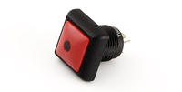 Interruptor de Botón Pulsador Cuadrado de Plástico Toowei de 220 Voltios, 4 Pines para Soldar, Micro IP67 de 12 mm, 3A, SPST, Impermeable con LED