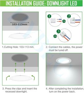 Clar hybec nhôm Thêm Slim 6W/12W/20W/24W <span class=keywords><strong>Led</strong></span> lõm Spotlight Downlight phòng tắm năng lượng hiệu quả chiếu sáng trang trí - Product Image 3