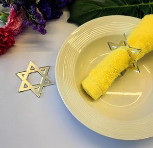 แหวนผ้าเช็ดปากรูปดาวแหวนเงินและผ้าเช็ดปากโบราณสำหรับงานแต่งงานและวันหยุดคริสต์มาสสำหรับโอกาสพิเศษ - Product Image 5