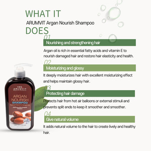 Arumvit แชมพูให้ความชุ่มชื่นแชมพูให้ผมน้ำมันละหุ่งผลิตภัณฑ์ดูแลเส้นผมจากเกาหลีสินค้าใหม่ขายดี - Product Image 3