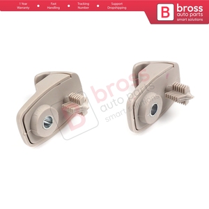 BCF5071 2 piezas de soportes para visera, clips, ganchos, retenedores, color beige, 735566854, para Ducato 250 Boxer Jumper 2006 en adelante - Product Image 2