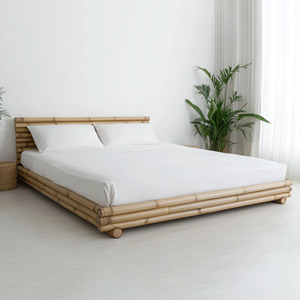 Cadre de lit en bambou écologique avec une offre complète Offre Spéciale lits naturels pour les hôtels et les centres de villégiature - Product Image 1