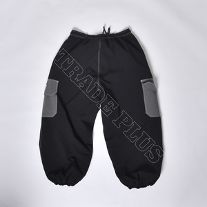 Pantalon de neige imperméable unisexe avec panneaux contrastés, pantalon de ski d'hiver isolé avec plusieurs poches zippées et coupe ample - Product Image 2