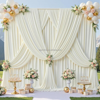 Toile de fond de mariage élégante, artificielle, moderne et luxueuse, draperies en spandex, couleur et taille personnalisées pour les événements photographiques