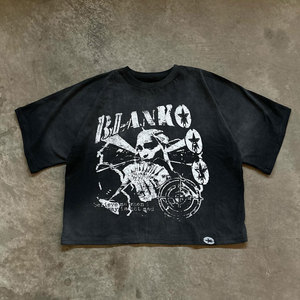 2025 t-shirt Top qualité porter hommes à manches courtes Vintage imprimé t-shirt vente chaude 100% coton Hip Hop o-cou t-shirts - Product Image 3