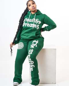 ชุดสเวตเตอร์มีฮู้ดสำหรับผู้ชายชุดวิ่งออกกำลังกายแบบ GSM สูงกางเกงฟรังซ์เทอร์รี่โลโก้ออกแบบได้ตามต้องการ - Product Image 5