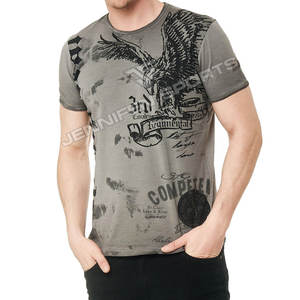 T-shirt personnalisé pour homme, effet délavé, streetwear, hip hop, 100% coton, impression personnalisée, coupe classique, vintage, manches courtes, léger - Product Image 5