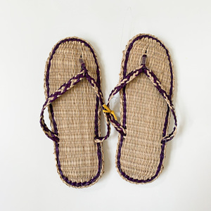 Sandales en raphia tongs en paille naturelle meilleur choix pantoufles en jonc de mer pour dames et hommes marque personnalisée accepter - Product Image 4