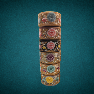 Adorno de encaje de tul bordado intrincado, diseño Floral colorido vibrante, moda para boda, decoración del hogar, apliques elegantes, bolsas de ropa - Product Image 1