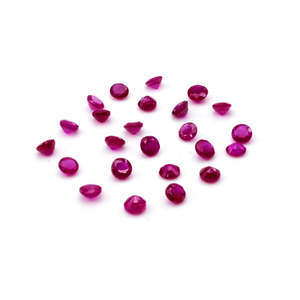 Natural Mozambique Untreated Ruby Calibrated <b>Rounds</b> 2.5mm 3mm Faceted <b>Cushion</b> Fine Crystal Customizable Heat-treated Red Pink - Product Image 2