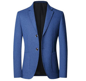 Blazers à carreaux à simple boutonnage pour hommes, veste à carreaux décontractés, solide et mince, vente à chaud, nouveau pour hommes adultes, blazers - Product Image 3