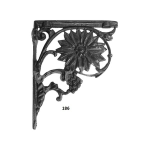 Soporte de estante de hierro fundido de alta calidad, soporte de esquina de Metal en forma de L negro resistente, soporte de estante flotante montado en la pared - Product Image 4