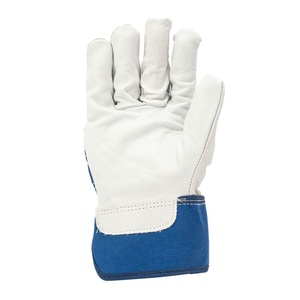Guantes de trabajo de cuero para tareas pesadas, puños de goma y una parte posterior perforada que mejoran la durabilidad - Product Image 4