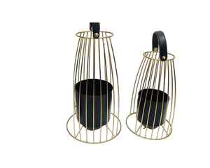 Venta caliente moderna nueva forma redonda macetas chapadas en oro para el hogar sala de estar Hotel pasillos decoración de suelo uso macetas en hierro - Product Image 5