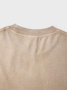 T-shirt personnalisé unisexe surdimensionné en coton tricoté 100 %, col rond, épaules tombantes, style chinois, streetwear, grandes tailles pour hommes - Product Image 5