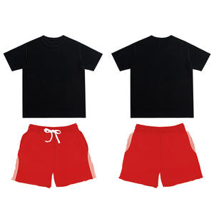 BlacknYellow Casual Conjuntos de 2 piezas Camiseta de manga corta Pantalones cortos de malla Conjunto de chándal sólido Ropa de marca para hombres Conjuntos de pantalones cortos - Product Image 2