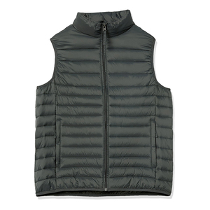 Chaleco ligero de invierno personalizado hecho en fábrica, ropa de calle, resistente al agua, con cremallera, sin mangas, chaqueta de lluvia acolchada - Product Image 1