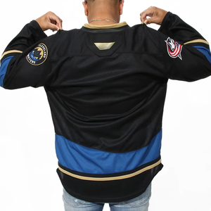 Camiseta de hockey sobre hielo de poliéster con logotipo de sublimación personalizado de alta calidad para hombre, uniforme de hockey sobre hielo Unisex, nuevo diseño, ropa deportiva de Color - Product Image 3