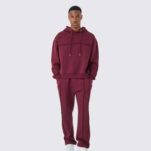 Sweat-shirt personnalisé coupe normale 100% coton à ourlet fendu pour hommes-Style vintage 2-en-1 Design Streetwear d'hiver Jogging - Product Image 1