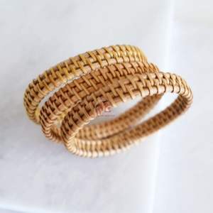 Anneaux de serviette en osier rotin pour décoration de table Rond de serviette Anneaux de serviette de Noël Mariage du Vietnam - Product Image 5