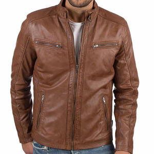 Veste en cuir pour homme, élégante, rembourrée, en cuir véritable, pour l'hiver, vêtement d'extérieur pour une chaleur et un confort ultimes - Product Image 1