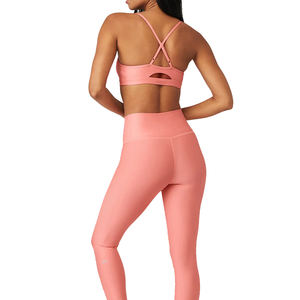 2024 Fitness llegada mujeres marrón conjunto de Yoga sin costuras mujeres transpirable gimnasio sujetador y mallas para la venta por Laz Industry - Product Image 6