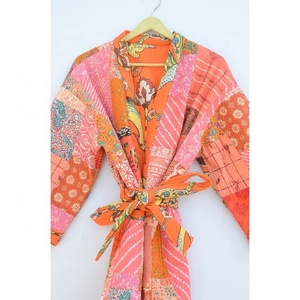 เสื้อแจ็กเก็ตคาฟตันลายดอกไม้สไตล์โบฮีเมียนยาวทุกเพศชุดนอนใส่อยู่บ้านสำหรับฤดูใบไม้ร่วงสำหรับการเข้าพักในโรงแรมชายทะเลหรือฤดูร้อน - Product Image 4