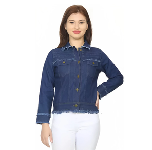 Chaqueta Casual de Mezclilla de Algodón Tejido Ecológico, Transpirable, Lavado Medio, con Logotipo Personalizado al por Mayor para Hombre, Estilo Hip Hop - Product Image 2