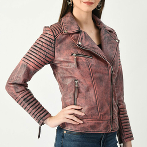 Chaqueta de Motociclista de Cuero para Mujer, Invierno 2025, Logotipo y Color Personalizados, Transpirable, Mangas Desmontables - Product Image 3