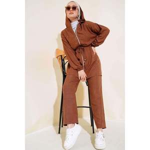 ชุดลินิน2ชิ้นซิปสีน้ำตาล - Product Image 2