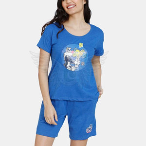 Conjuntos de dos piezas Conjunto de chándal para mujer Chándal Verano 2 piezas Camiseta y pantalones cortos Conjunto de mujer Algodón Sólido Conjuntos cortos para mujer - Product Image 1