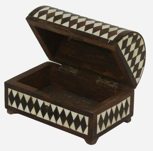 Elegant Wooden Inlay Handmade Rectangle Jewelry Case Unique Decorative Storage <b>Box</b> - Product Image 2