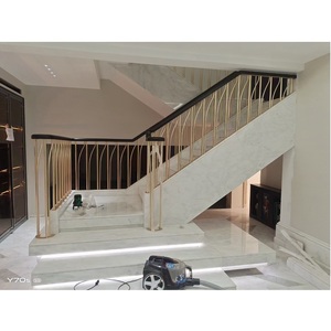 Rampes d'escalier intérieur en aluminium avec structure montée au sol Balustrades et mains courantes antirouille pour applications intérieures - Product Image 4