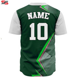 Vente en gros d'usine, uniforme de baseball pour hommes, jeunes, impression personnalisée, manches courtes, maillot de baseball en mesh pour hommes, maillot de baseball personnalisé rétro - Product Image 4