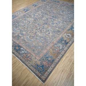 Erbe Hand Knotted Wool <b>Rugs</b> Grey Black <b>Boho</b> Style Medallion Abstract Rectangle Patterns for Home for Living Room Hallway ENLP-04 - Product Image 2