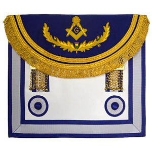 Royal & Light Blue Leather Master Mason Craft Kit de delantal de regulación escocesa No se requiere personalización - Product Image 1