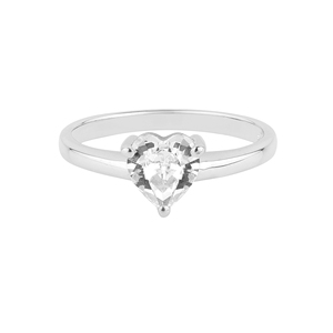 Shah Gems Women's Natural <b>Crystal</b> Quartz Solitaire <b>Ring</b> 925 Sterling Silver - Product Image 1