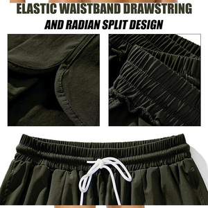 กางเกงขาสั้นผ้าโพลีเอสเตอร์สำหรับผู้ชายกางเกงขาสั้นผ้าคอตตอนแบบลำลองปักโลโก้ได้ตามต้องการสำหรับฤดูร้อน - Product Image 5