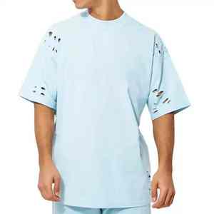 Style New Arrival Solid Color Men Distressed <b>T</b> <b>Shirt</b> With Best Material 100% Cotton Jersey Blank Plain Men <b>T</b> <b>Shirt</b> For <b>Low</b> Price - Product Image 1