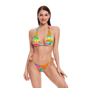 Maillots de bain femme combinaison logo personnalisé tissu recyclé femmes maillot de bain ensembles de bikini - Product Image 1