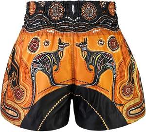 ชุดศิลปะการต่อสู้แบบผสมลายดิจิทัลป้องกันการหดตัวสำหรับผู้ใหญ่ผู้ชายแบบมืออาชีพกางเกงขาสั้นสำหรับต่อสู้โลโก้มวยไทยแบบระเหิด - Product Image 6