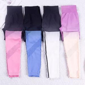 Pantalon de yoga personnalisé taille haute Offre Spéciale vêtements de sport en soie pour femmes leggings d'entraînement serrés avec logo vente en gros pour une utilisation en salle de sport - Product Image 6