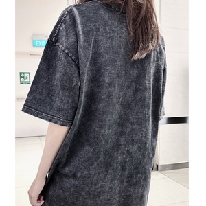 Camiseta de talla grande de gran tamaño, camisetas grandes y altas, logotipo estampado 100% algodón, Camiseta holgada personalizada de peso pesado para hombre - Product Image 2