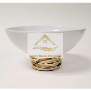 Ustensiles de cuisine Bol en marbre de haute qualité avec support couleur or Vaisselle Bol chantant Matériau Aluminium d'Inde - Product Image 1